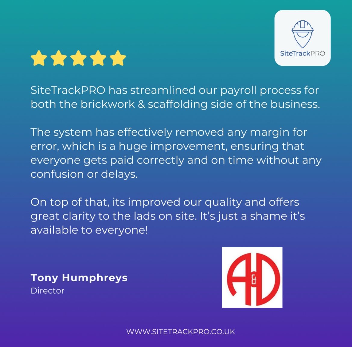 A&D Group Review — 5 star rating